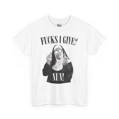 Funny Nun T-Shirt — “Fucks I Give? Nun!” Graphic Tee