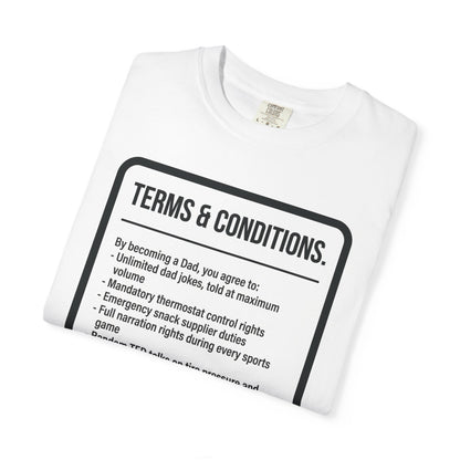 Fatherhood 'Terms & Conditions' T-Shirt — I Agree, Accept Fatherhood Graphic Tee
