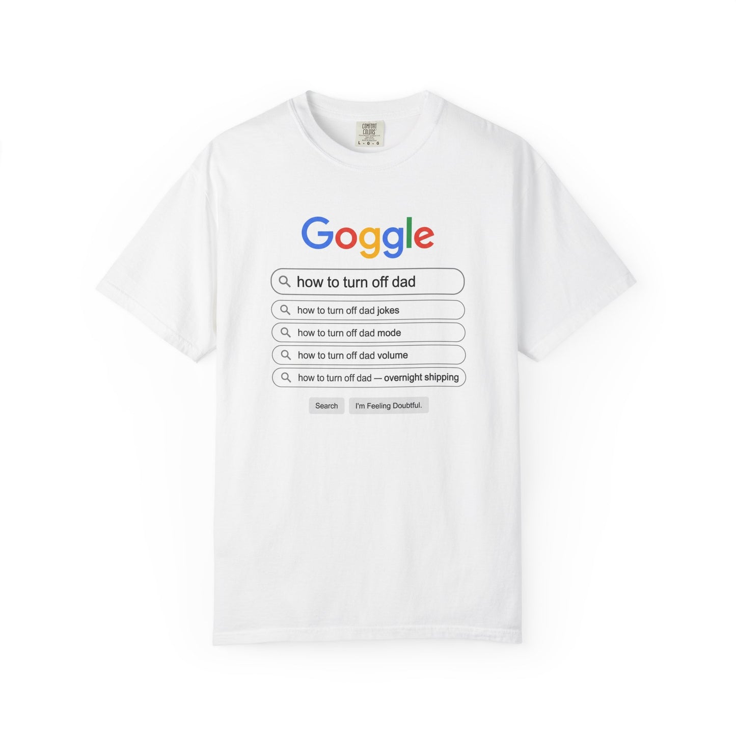 Funny “How to Turn Off Dad” Search Graphic T-Shirt