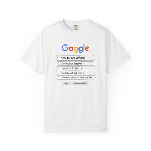 Funny “How to Turn Off Dad” Search Graphic T-Shirt