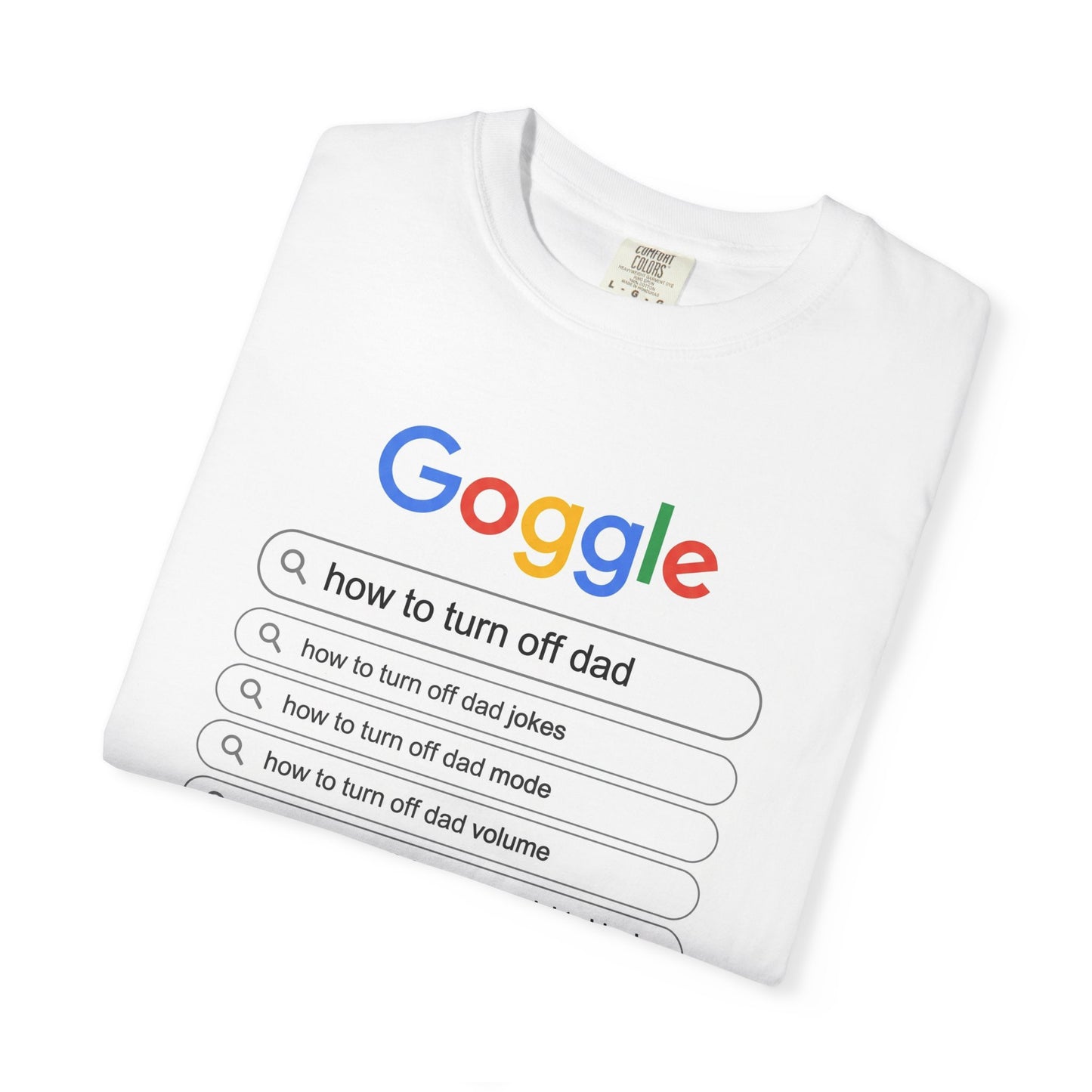 Funny “How to Turn Off Dad” Search Graphic T-Shirt