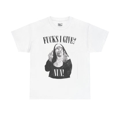 Funny Nun T-Shirt — “Fucks I Give? Nun!” Graphic Tee